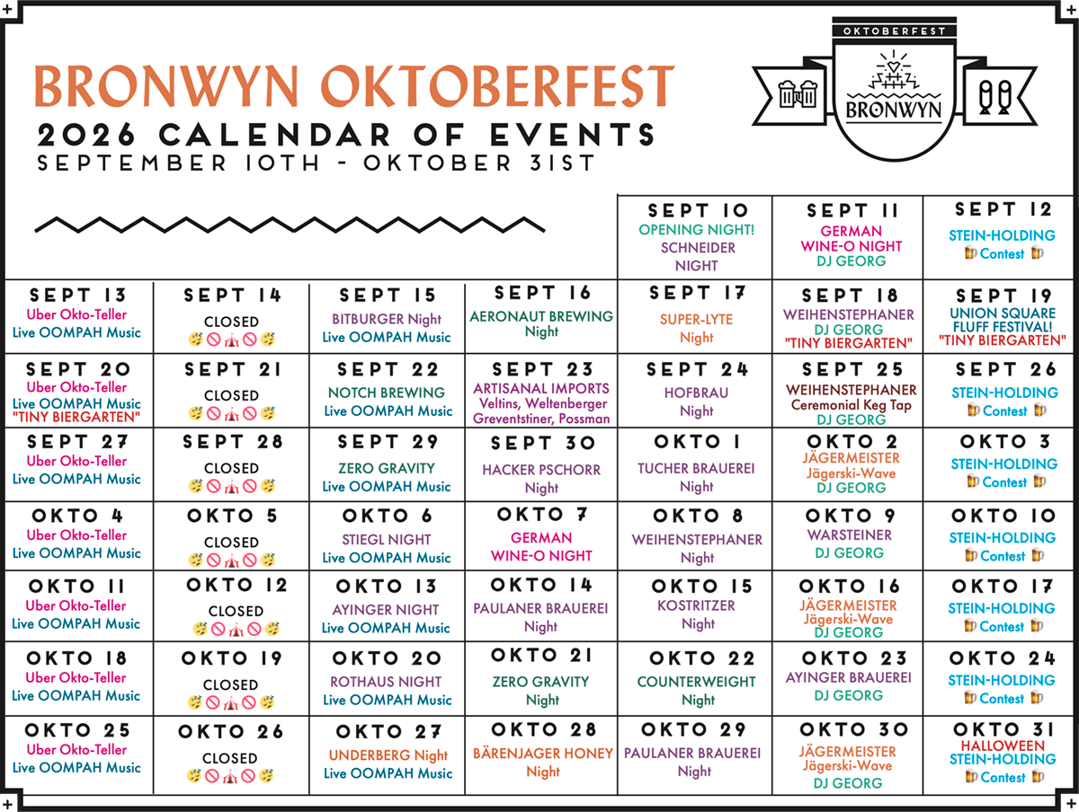 BRONWYN Oktoberfest Calendar